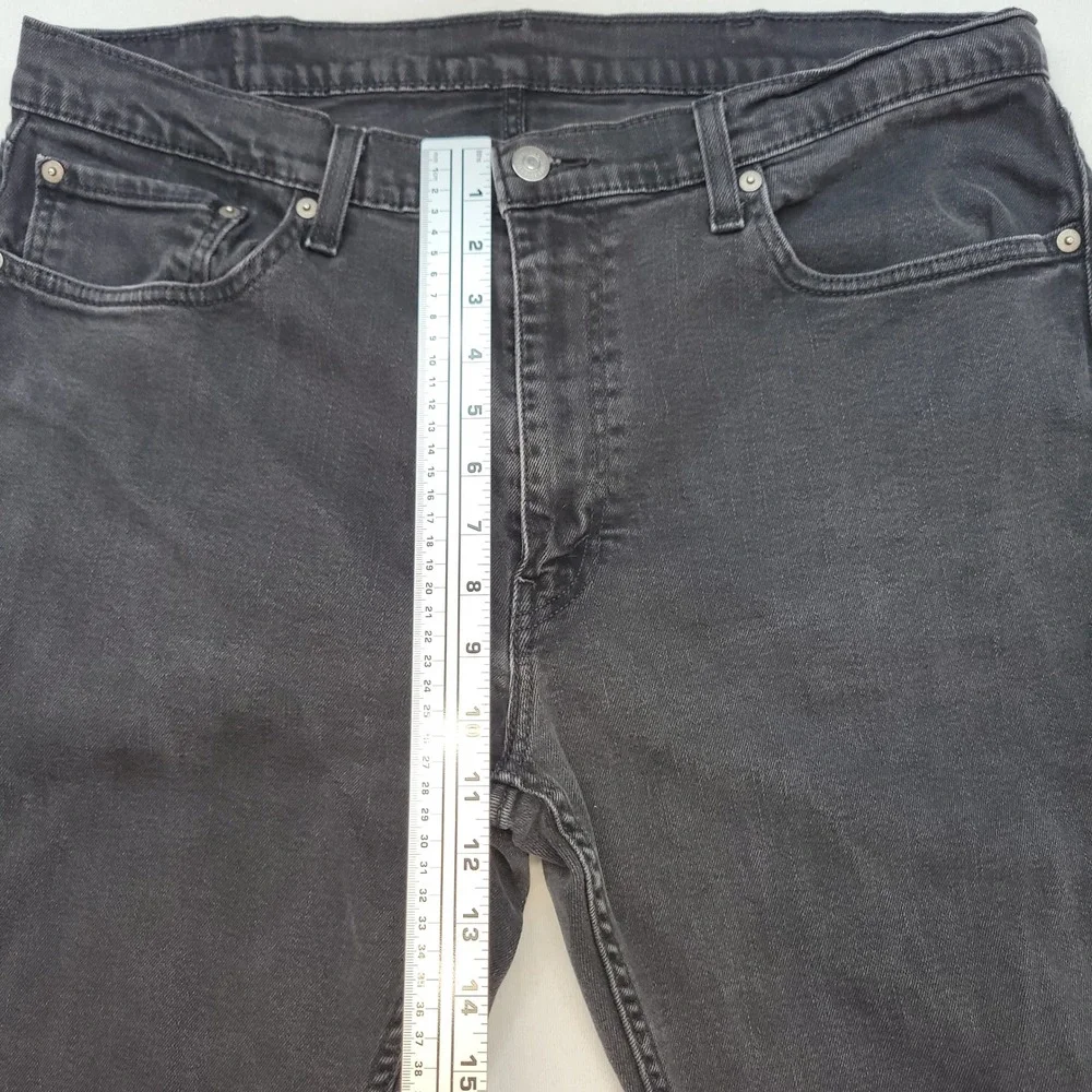 Levi's 559 Relaxed Straight Jeans‎ Mens 38x32 Black Mid Rise Dark Wash Denim
